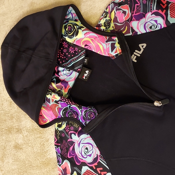 Girls Fila Active Jacket Pullover Hoody - Picture 3 of 12